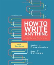 Cover of: How to Write Anything by John J. Ruszkiewicz, Jay T. Dolmage
