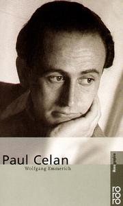 Cover of: Paul Celan by Wolfgang Emmerich
