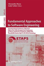Cover of: Fundamental Approaches to Software Engineering by Alessandra Russo, Andy Schürr