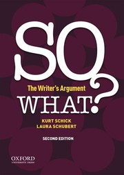 Cover of: SO WHAT? by Kurt Schick, Laura Schubert