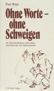 Cover of: Ohne Worte, ohne Schweigen. by Paul Reps