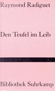 Cover of: Den Teufel im Leib. Roman. by Raymond Radiguet