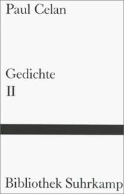 Cover of: Gedichte 2. Atemwende, Fadensonnen, Lichtzwang, Schneepart. by Paul Celan