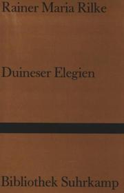Cover of: Duineser Elegien. by Rainer Maria Rilke, Peter Szondi