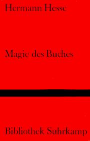 Cover of: Magie des Buches by Hermann Hesse