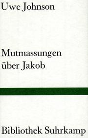 Cover of: Mutmassungen über Jakob by Uwe Johnson