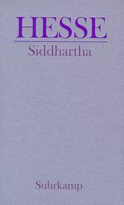 Cover of: Siddhartha. Eine indische Dichtung. by Hermann Hesse