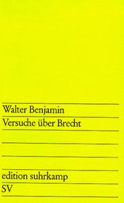 Versuche über Brecht by Walter Benjamin