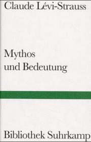 Mythos und Bedeutung. Vorträge by Claude Lévi-Strauss