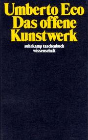 Cover of: Das offene Kunstwerk.
