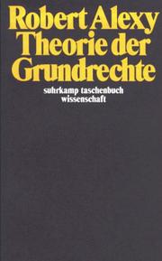 Cover of: Theorie der Grundrechte.