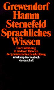 Cover of: Sprachliches Wissen by Günther Grewendorf