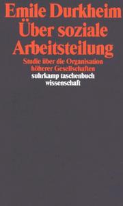 Cover of: Über soziale Arbeitsteilung.