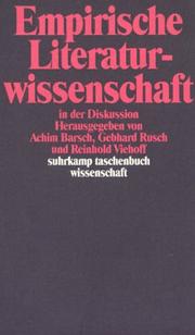 Cover of: Empirische Literaturwissenschaft in der Diskussion