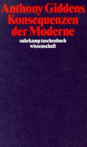 Cover of: Konsequenzen der Moderne. by Anthony Giddens