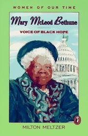 Cover of: Mary McLeod Bethune: voice of black hope