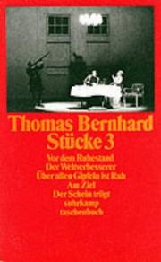 Cover of: Stucke 3 by Thomas Bernhard