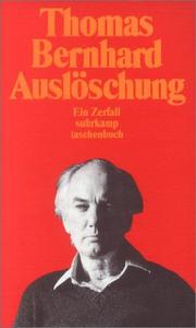 Cover of: Auslöschung by Thomas Bernhard