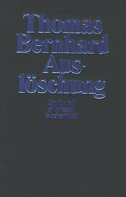 Cover of: Auslöschung. Ein Zerfall.
