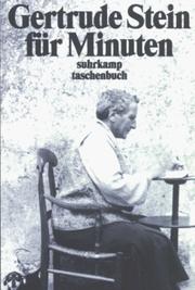Cover of: Gertrude Stein für Minuten. Ein Lesebuch.