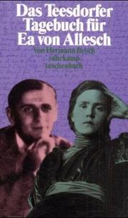 Cover of: Das Teesdorfer Tagebuch für Ea von Allesch. by Hermann Broch