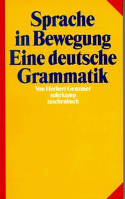 Cover of: Sprache in Bewegung by Herbert Genzmer