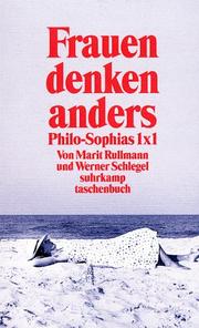 Cover of: Frauen denken anders by Marit Rullmann, Werner Schlegel