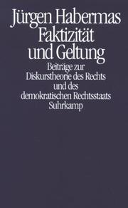 Cover of: Faktizität und Geltung. by Jürgen Habermas