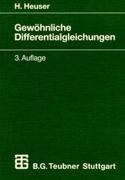 Cover of: Gewöhnliche Differentialgleichungen. Einführung in Lehre und Gebrauch.