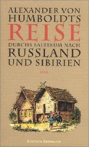 Cover of: Reise durchs Baltikum nach Rußland und Sibirien 1829.