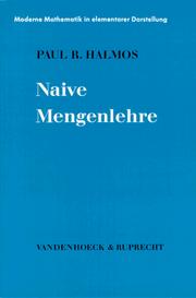 Cover of: Naive Mengenlehre. by Paul R. Halmos