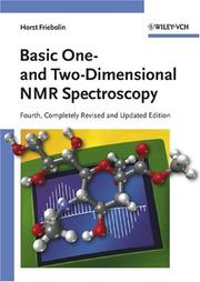 Cover of: Basic One- and Two-Dimensional NMR Spectroscopy by Horst Friebolin