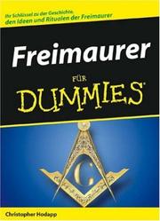 Cover of: Freimaurer Fur Dummies by Christopher Hodapp