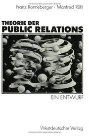 Cover of: Theorie der Public Relations: ein Entwurf