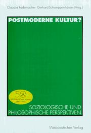 Cover of: Postmoderne Kultur?: soziologische und philosophische Perspektiven