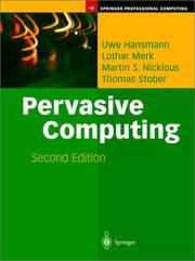 Cover of: Pervasive Computing by Uwe Hansmann, Lothar Merk, Martin S. Nicklous, Thomas Stober