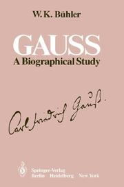 Cover of: Gauss by W. K. Bühler