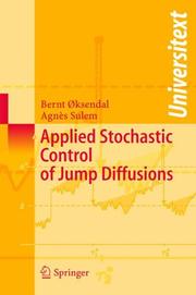 Cover of: Applied Stochastic Control of Jump Diffusions