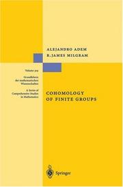 Cover of: Cohomology of finite groups