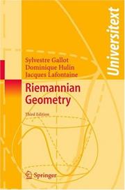 Cover of: Riemannian geometry by S. Gallot