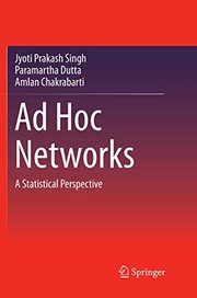 Cover of: Ad Hoc Networks: A Statistical Perspective