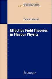 Cover of: Effective field theories in flavour physics