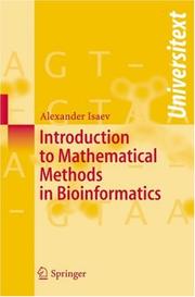 Cover of: Introduction to Mathematical Methods in Bioinformatics (Universitext)