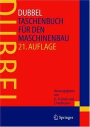 Cover of: Dubbel: Taschenbuch für den Maschinenbau