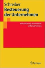 Cover of: Besteuerung der Unternehmen by Ulrich Schreiber
