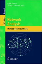 Cover of: Network analysis by Ulrik Brandes, Thomas Erlebach (eds.).