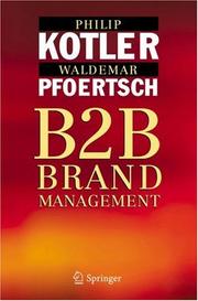 Cover of: B2B Brand Management