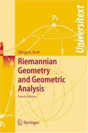 Cover of: Riemannian Geometry and Geometric Analysis (Universitext) by Jürgen Jost