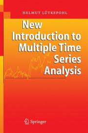 Cover of: New Introduction to Multiple Time Series Analysis by Helmut Lütkepohl