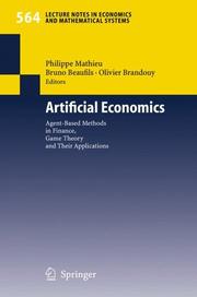 Cover of: Artificial Economics by 